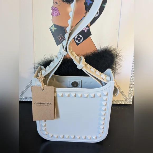 Carmen Sol NWT Jelly Lisa Tote Crossbody Shoulder Bag - Picture 3 of 12